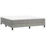 vidaXL Sommier à lattes de lit et matelas Gris clair 160x200cm Velours