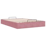 vidaXL Cadre de lit ottoman sans matelas rose 140x190 cm velours