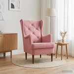vidaXL Fauteuil Rose Velours