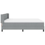 vidaXL Lit à ressorts avec matelas  Gris clair  180 x 200 cm  Tissu