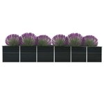 vidaXL Lit surélevé de jardin Acier galvanisé 480x80x77 cm Anthracite