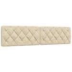 vidaXL Cadre de lit sans matelas crème 200x200 cm tissu