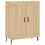 vidaXL Buffet haut Chêne sonoma 69 5x34x180 cm Bois d'ingénierie