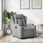 vidaXL Fauteuil inclinable en tissu gris clair