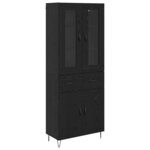 vidaXL Haut Armoire Chêne noir 69 5 x 34 x 90 cm Bois d'ingénierie