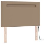 vidaXL Lit à ressorts avec matelas Cappuccino 100 x 200 cm Simili cuir