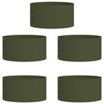 vidaXL Pot de Plantes Vert Olive Vert olive Plastique Moyen Jardinières