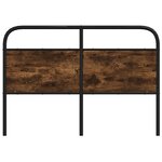 vidaXL Tête de lit chêne fumé 135 cm acier et bois d'ingénierie