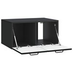 vidaXL Meuble TV mural Noir 59 5 x 41 x 30 cm Bois d'ingénierie