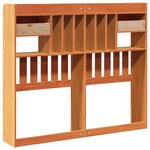 vidaXL Tête de lit avec rangement cire marron 120cm bois massif de pin