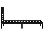 vidaXL Cadre de lit sans matelas noir bois massif de pin 100x200 cm