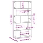 vidaXL Bibliothèque 5 niveaux noir 80 5x23 5x162 5 cm bois ingénierie