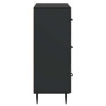 vidaXL Armoire à tiroirs Noir 66 x 34 5 x 89 5 cm Bois d'ingénierie