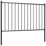 vidaXL Panneau clôture et poteaux Acier enduit poudre 1 7x0 75 m Noir