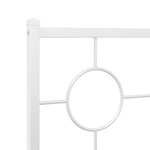 vidaXL Cadre de lit métal avec tête de lit/pied de lit blanc 75x190 cm