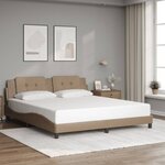 vidaXL Cadre de lit sans matelas cappuccino 180x200 cm similicuir