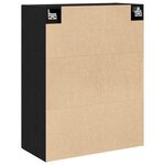 vidaXL Armoire Noire Chêne 69 5x34x90 cm Bois Aggloméré