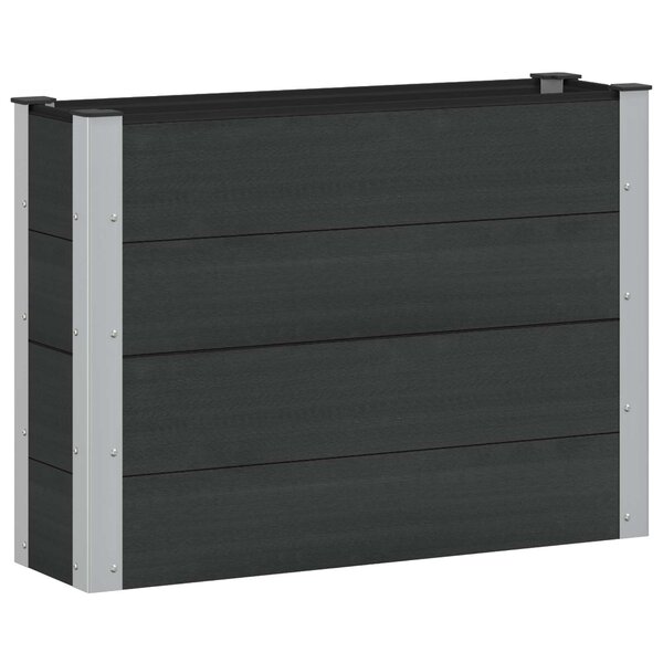 vidaXL Jardinière surélevée Noir 100 x 30 x 72 cm WPC et Aluminium