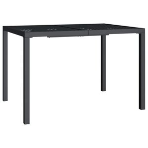 vidaXL Table de jardin anthracite 110x80x72 cm acier