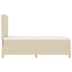 vidaXL Lit à ressorts avec matelas crème petit double tissu