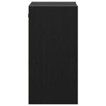vidaXL Armoires murales 2 Pièces Noir 30x30x60 cm Bois de pin massif