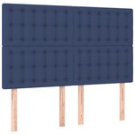 vidaXL Sommier à lattes de lit avec matelas Bleu 140x200 cm Tissu