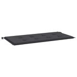 vidaXL Coussin de banc de jardin noir 100x50x4 cm tissu oxford