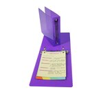 EXACOMPTA - Classeur Fiche Bristol - Dos 35mm - 14,8 x 21 - 2 anneaux - Polypropylene translucide 7/10eme - 5 couleurs aléatoires