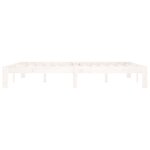 vidaXL Cadre de lit Blanc Bois de pin massif 160x200 cm