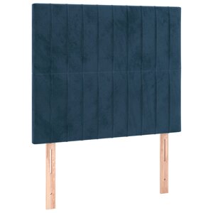 vidaXL Tête de lit Bleu foncé 90x5x118/128 cm Velours