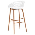 vidaXL Chaises de bar lot de 2 blanc