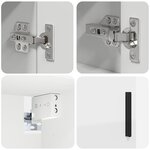 vidaXL Ensemble de mobilier de salle de bain Montage mural 2 Pièces Blanc