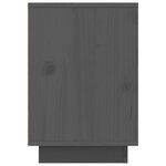 vidaXL Table de chevet Gris 50x34x50 cm Bois de pin massif