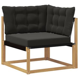 vidaXL Canapé d'angle extérieur Bois d'Acacia Massif Blanc