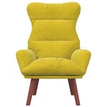 vidaXL Fauteuil Relaxant en Velours Jaune
