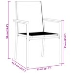 vidaXL Ensemble de 3 Noir