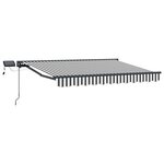 vidaXL Cadre de store manuel avec LEDs Anthracite et blanc 3 x 2 5 m