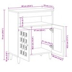 vidaXL Buffet Naturel 60 x 33 5 x 75 cm Bois de mangue massif