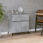 vidaXL Buffet Gris béton 60x35x70 cm Bois d'ingénierie