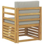vidaXL Canapé d’extérieur Polyester Blanc et gris clair