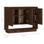 vidaXL Buffet Chêne fumé 97x31x75 cm Bois d'ingénierie