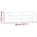 vidaXL Coussin de tête de lit taupe 200 cm tissu