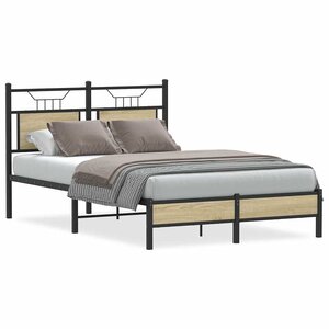 vidaXL Cadre de lit sans matelas chêne sonoma 120x200 cm