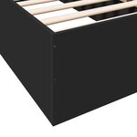 vidaXL Cadre de lit sans matelas noir 100x200 cm