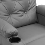vidaXL Fauteuil inclinable Gris Similicuir