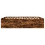 vidaXL Cadre de lit sans matelas chêne fumé 160x200 cm