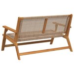 vidaXL Mobilier de jardin Beige 122 x 78 x 73cm Bois d'acacia massif