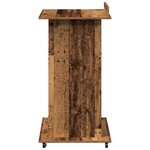 vidaXL Podium avec roue Bois ancien 55 x 55 x 107 cm Bois d'ingénierie
