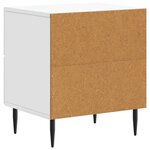 vidaXL Cabinet de chevet avec tiroir 2 Pièces Blanc 43 x 34 5 x 47 5 cm