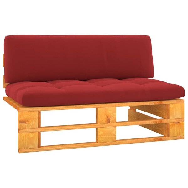 vidaXL Canapé central palette de jardin marron miel bois pin imprégné